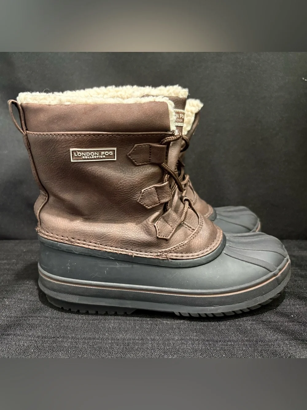 London Fog Boys Cheshire Snow Boots Brown Size 3